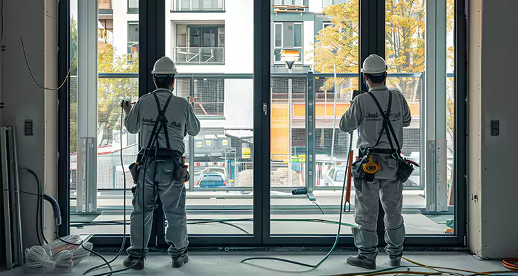 Patio Door Glass Replacement with Built-In Blinds in Navarre, FL